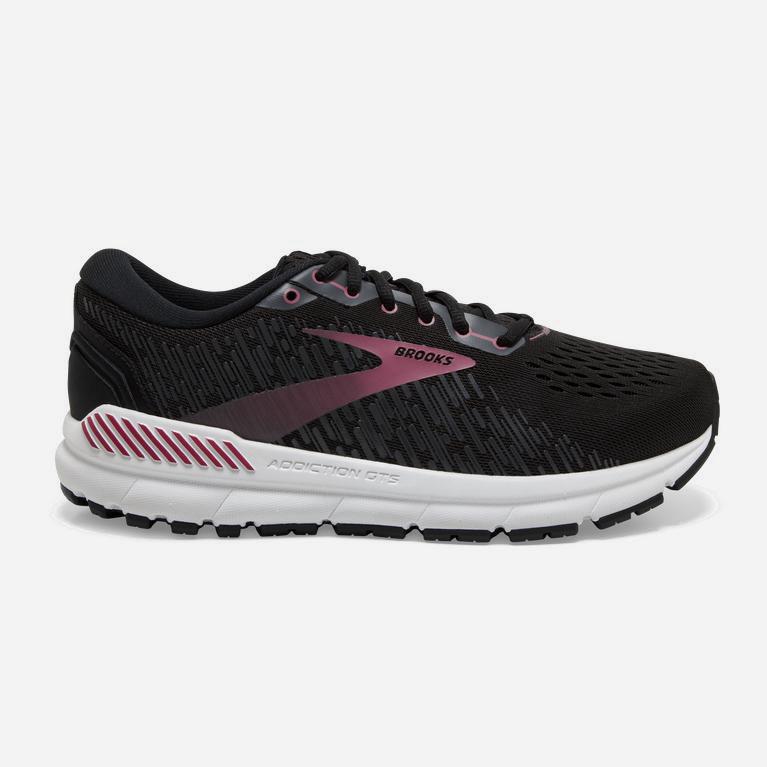 Tenis Brooks Addiction Gts 15 - Zapatillas Para Correr En Asfalto Mujer - Negras / Gris / Burdeos (S